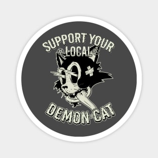 Demon Cat Vintage Cartoon Magnet